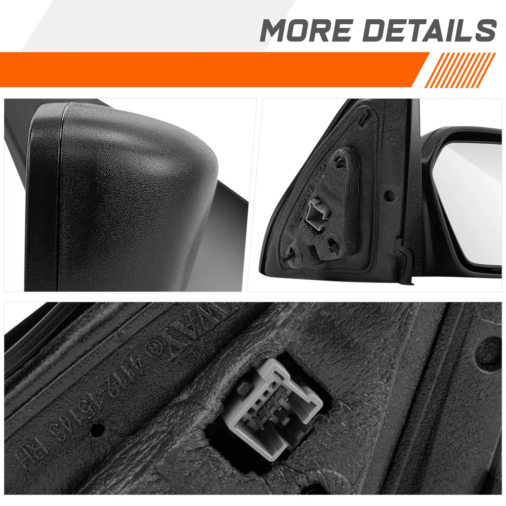 Power Heated Blind Spot Puddle Light Side View Mirror RH for Ford Fusion (2011–2012)