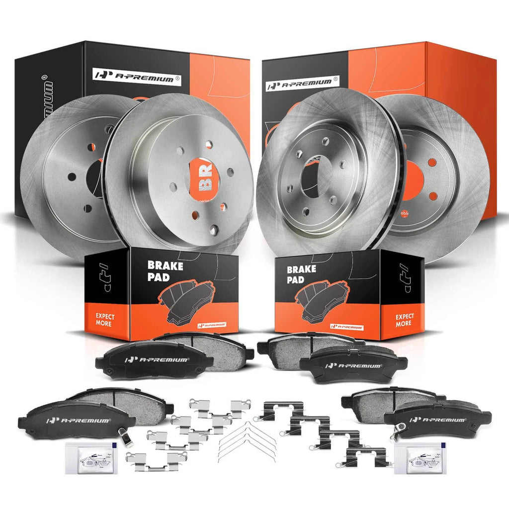 Set of 4 Disc Brake Rotors & Ceramic Pads for Nissan Xterra (2005–2015)