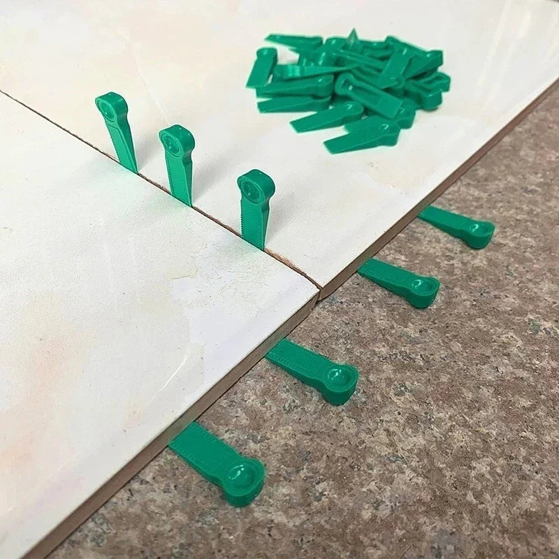 100 x Plastic Tile Spacers Reusable Positioning Clips