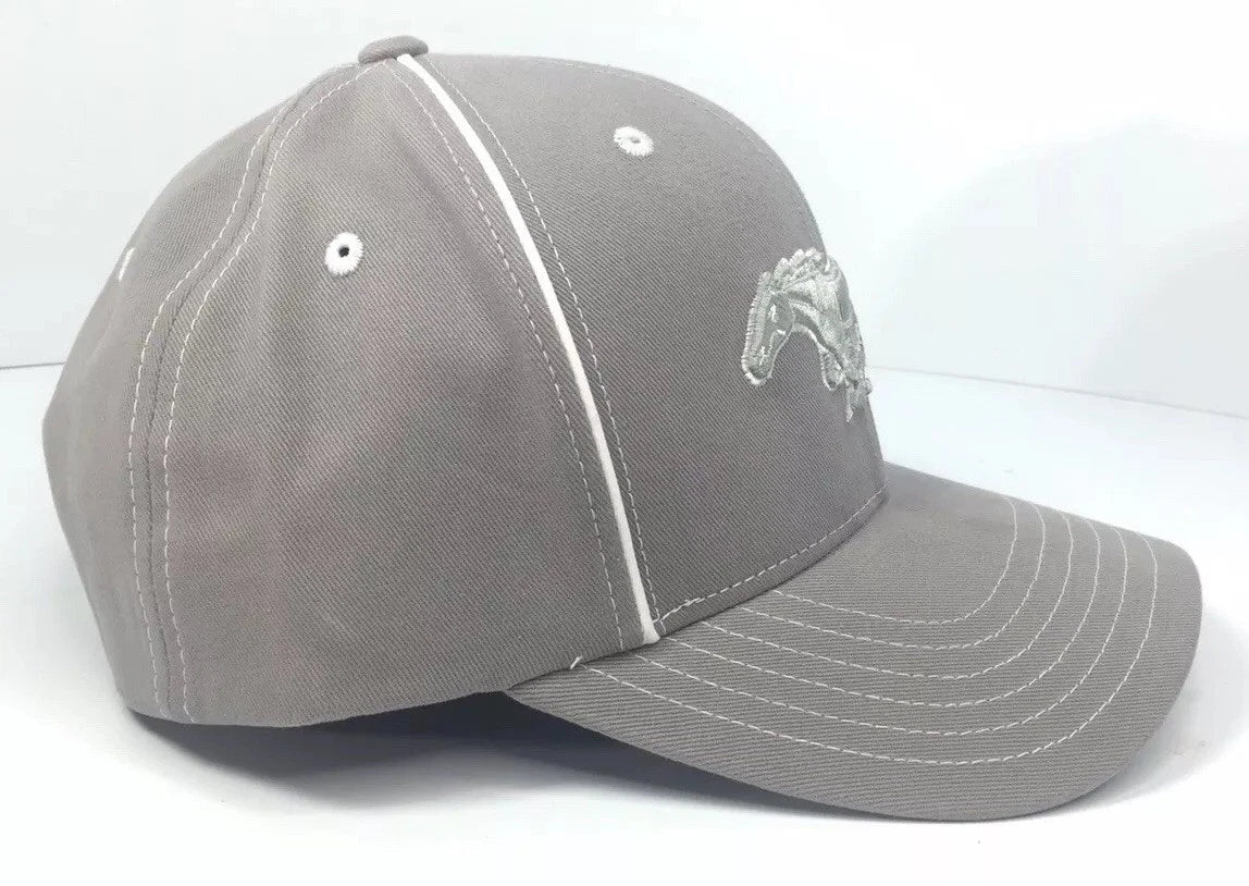 Ford Mustang Licensed Hat Cap Gray with White Pony Grill Emblem (2005–2024)