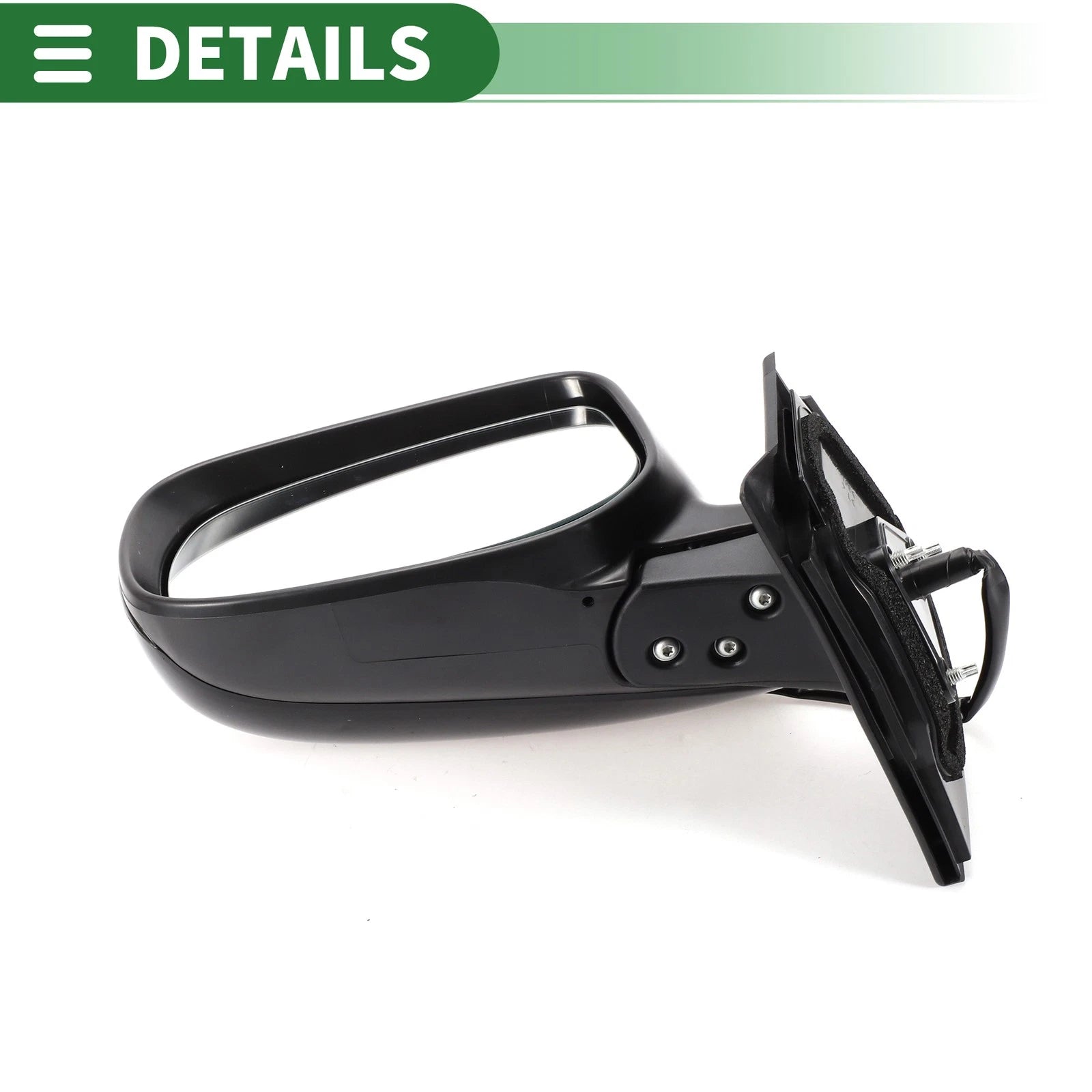 Left Side Door Mirror for Toyota Yaris Hatchback (2012–2018) Manual Folding Gloss Black