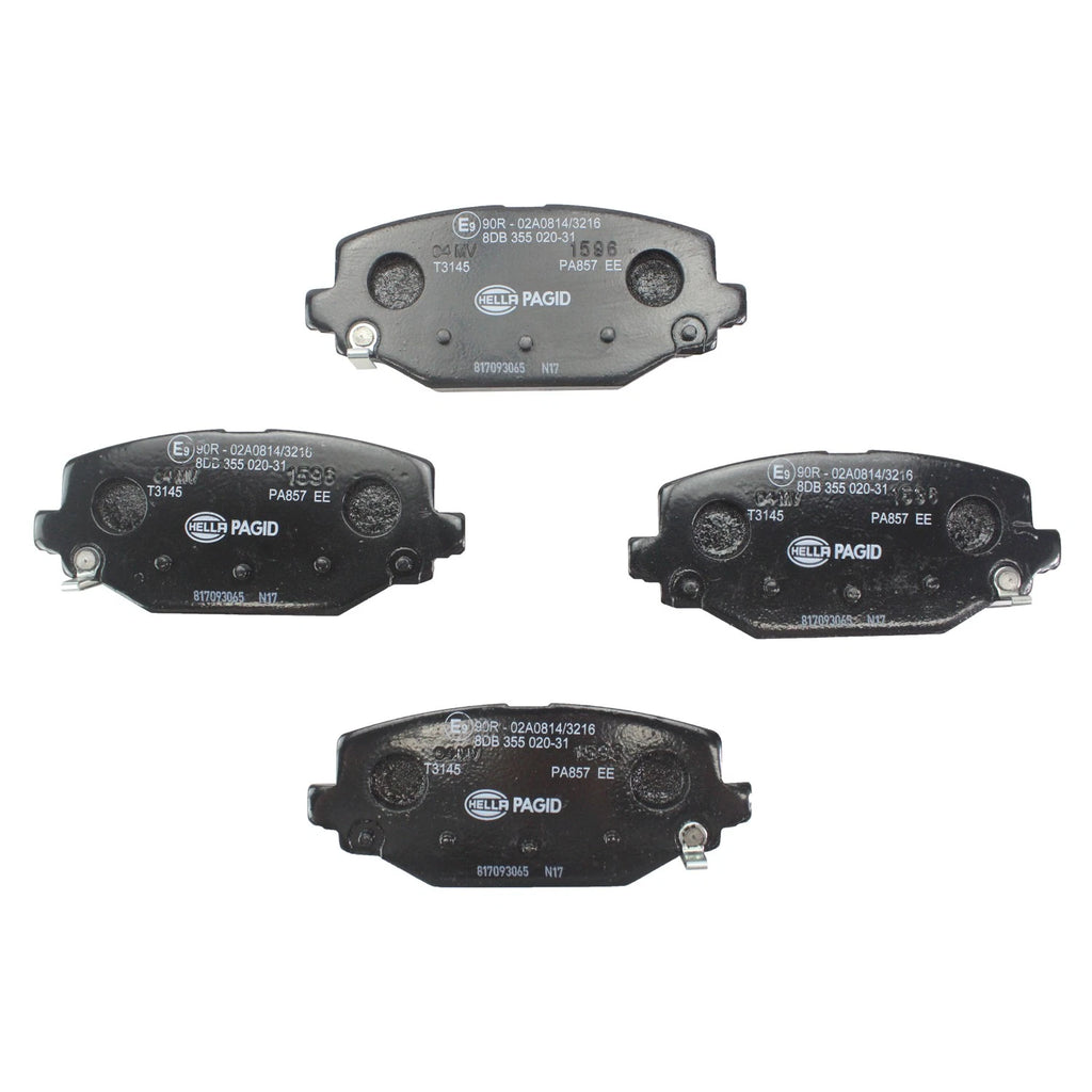 Set of 4 Hella Low-Metallic Disc Brake Pads for Chrysler Dodge Ram Volkswagen