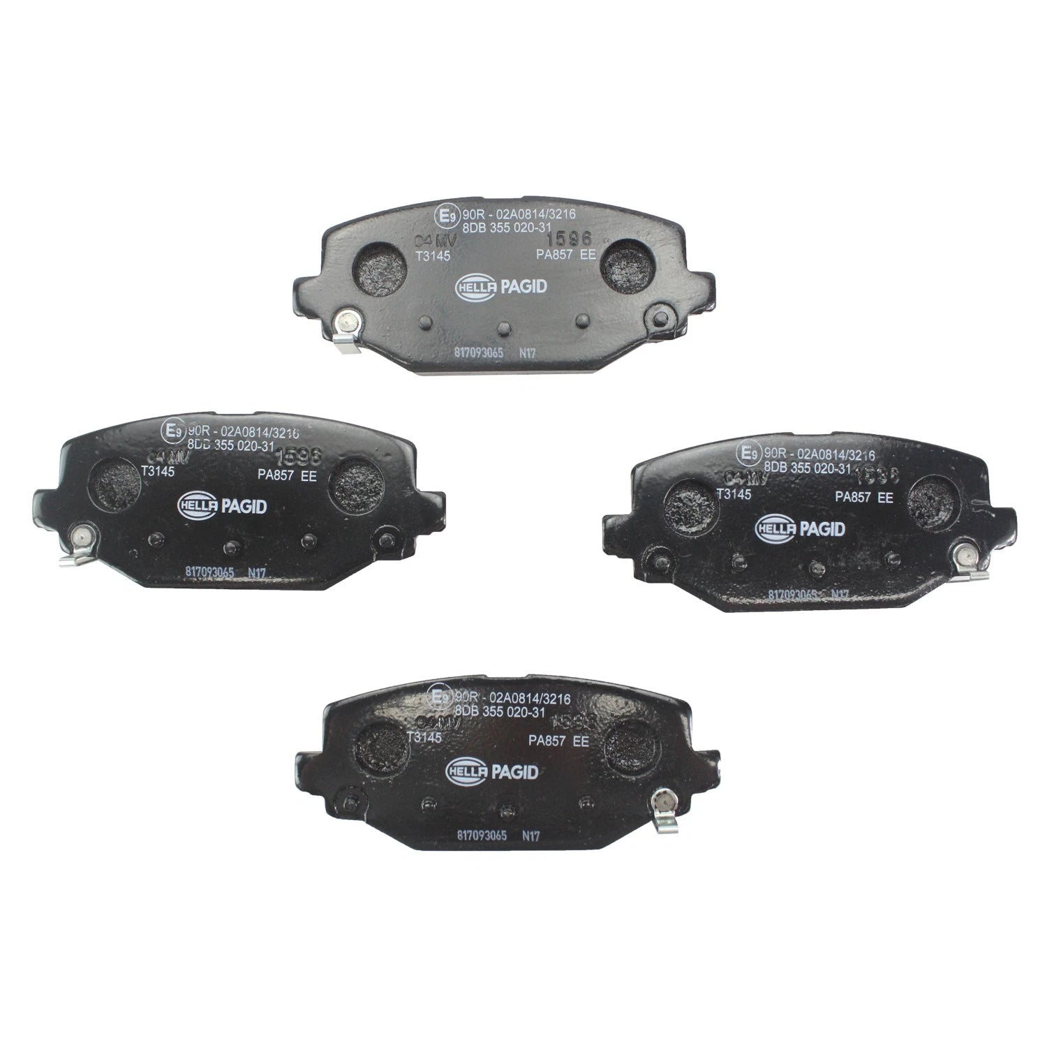 Set of 4 Hella Low-Metallic Disc Brake Pads for Chrysler Dodge Ram Volkswagen