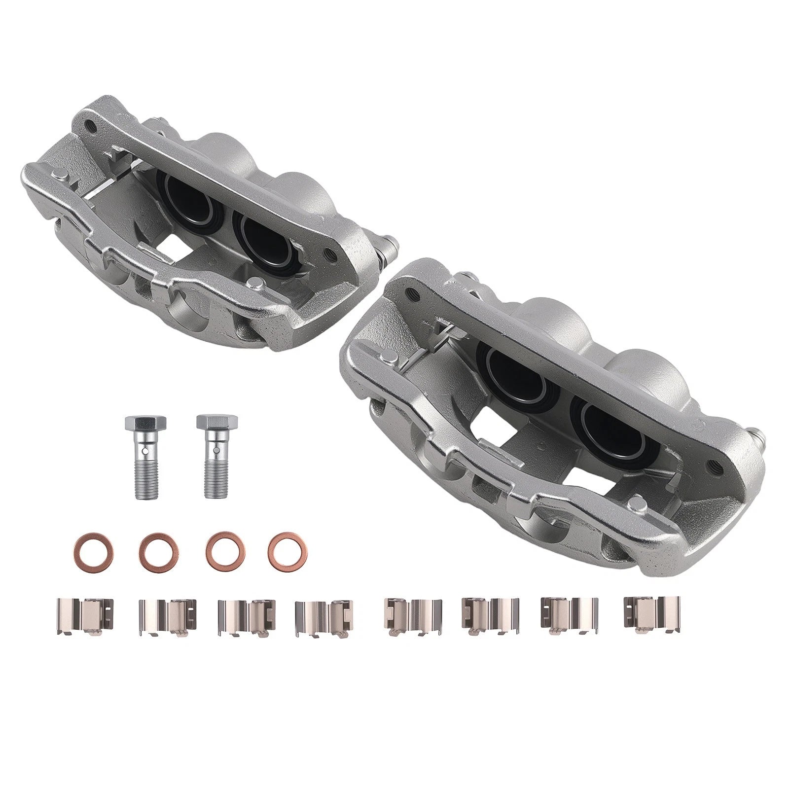 Front Brake Caliper Set w/Hardware for Ford F-250 F-350 F-450 (2013–2022)