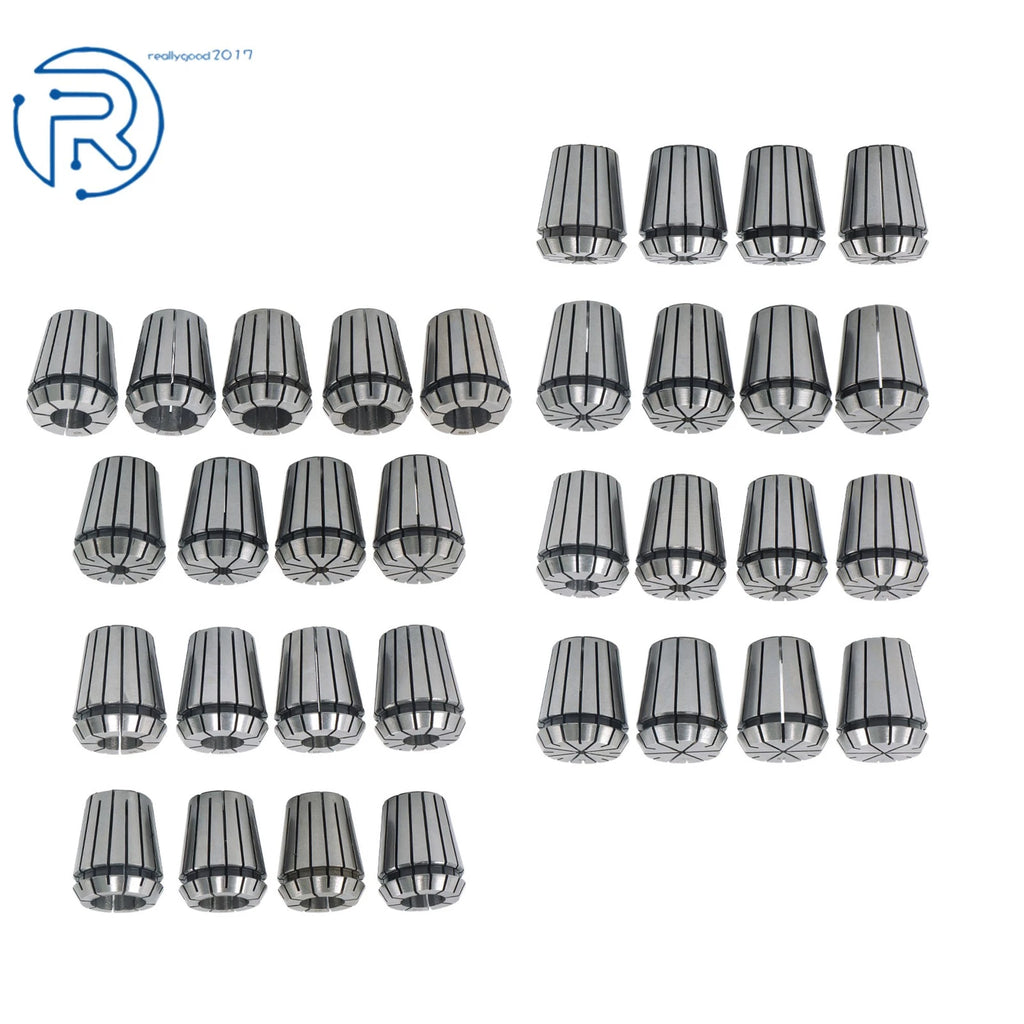 Set of 45 ER32 Collets for Standard & Metric Sizes (16th, 32nd, 2-20mm)