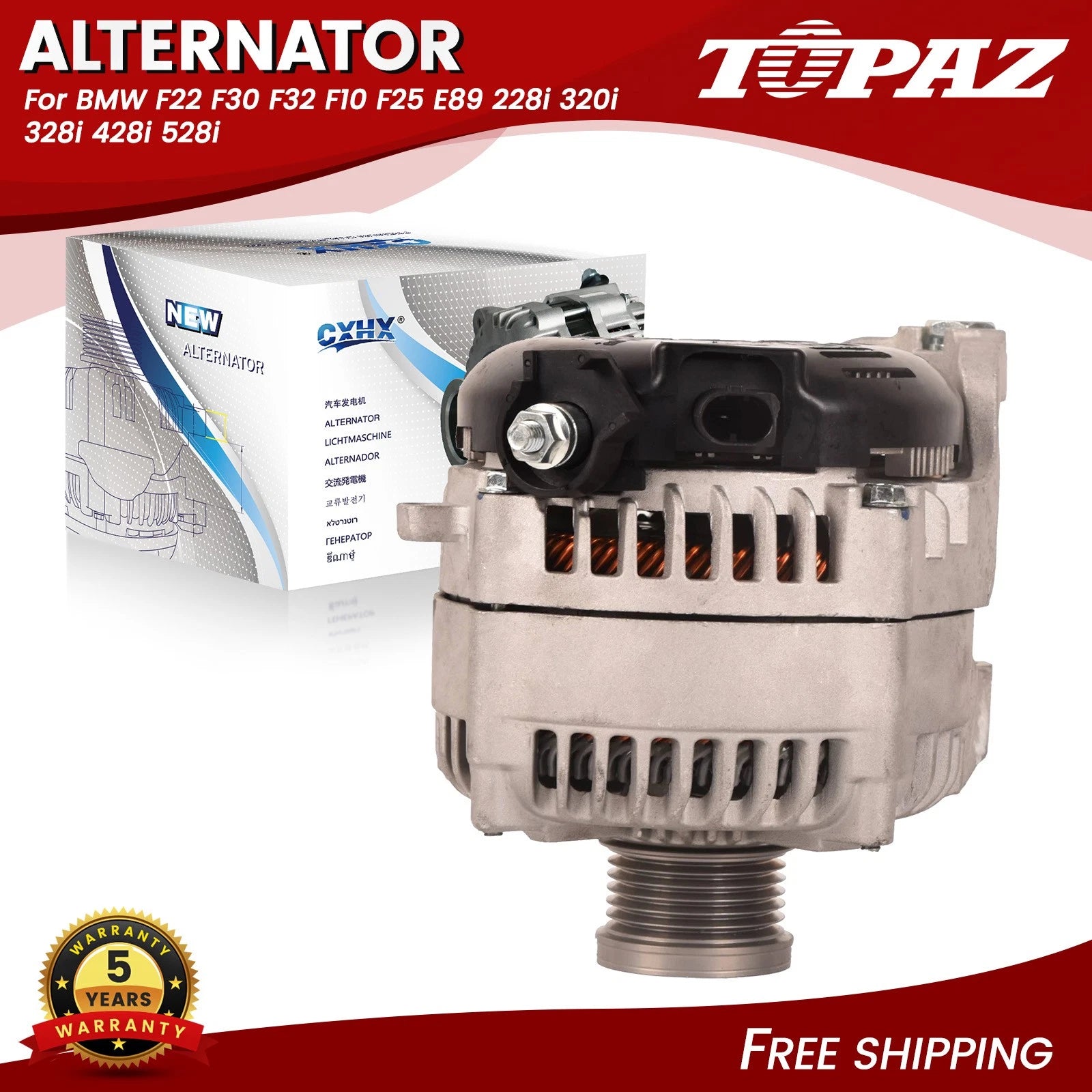 170A Alternator for BMW F22 F30 F32 F10 F25 E89 (2012–2019)