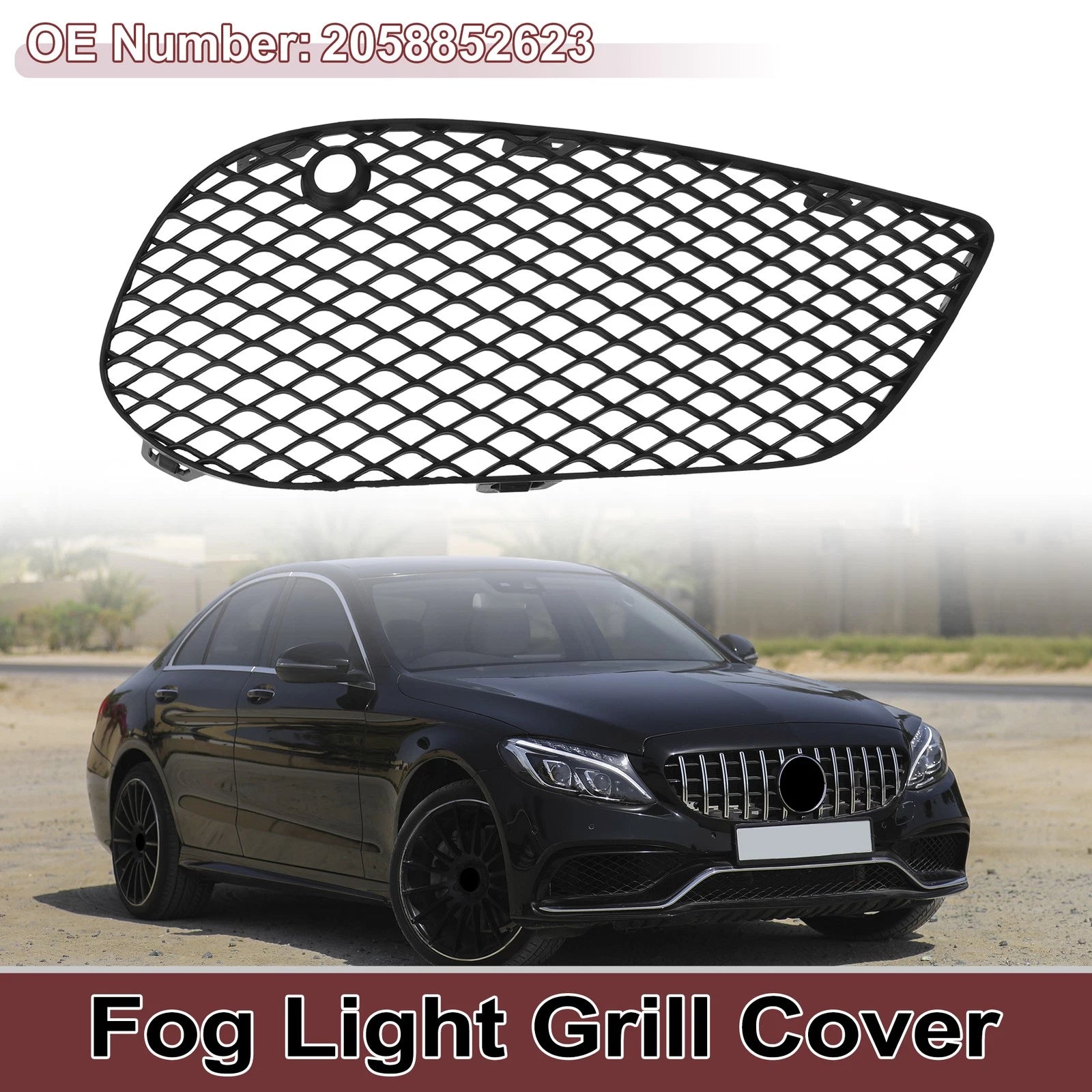 1 Pc Fog Light Grill for Mercedes-Benz C350e (2016–2018) No. 2058852623
