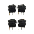 Set of 4 LED Dot Round Rocker Toggle Switches for Car Boat (DC 12V 16A)