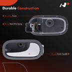 Rear Right Interior Door Handle for Chevy Malibu (2008-2012) Gray Chrome