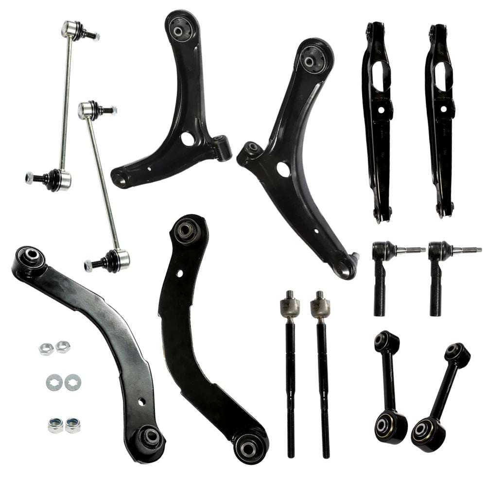 Set of 14 Control Arms Tie Rods Sway Bars for Dodge Caliber Jeep Compass (2009–2017)