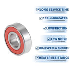 6001LLU Deep Groove Ball Bearing for Scooter Skateboard Wheel (12x28x8mm)
