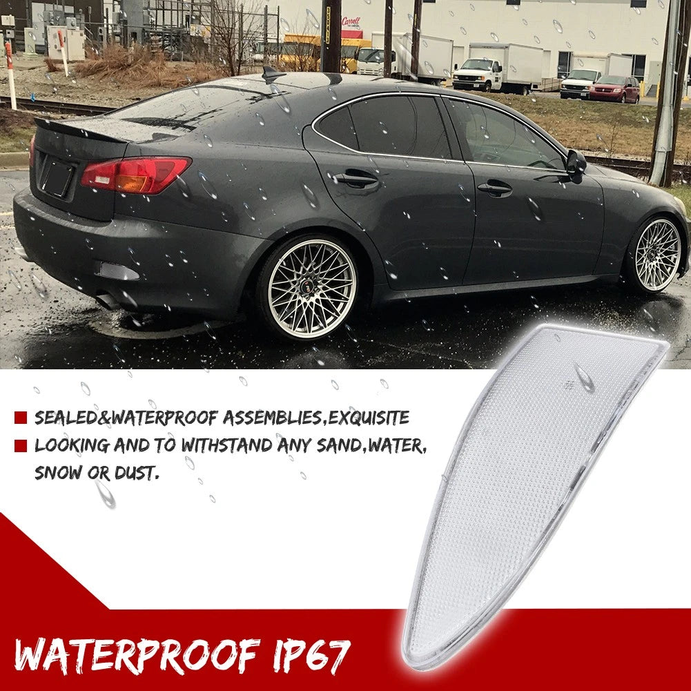 Clear Rear Bumper Reflector Lenses for Lexus IS IS250 IS350 (2006–2013)