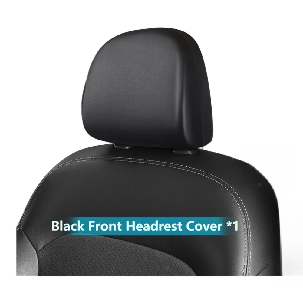 Set of 2 Elastic PU Leather Car Headrest Covers for Universal Fit (2010–2023)