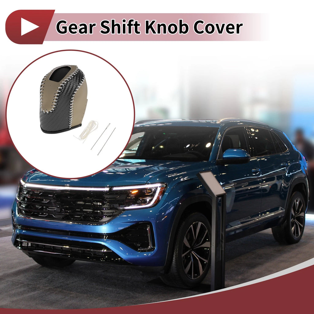 1 Pc Gear Shift Knob Cover for Volkswagen Taos (2022–2023) Black Beige