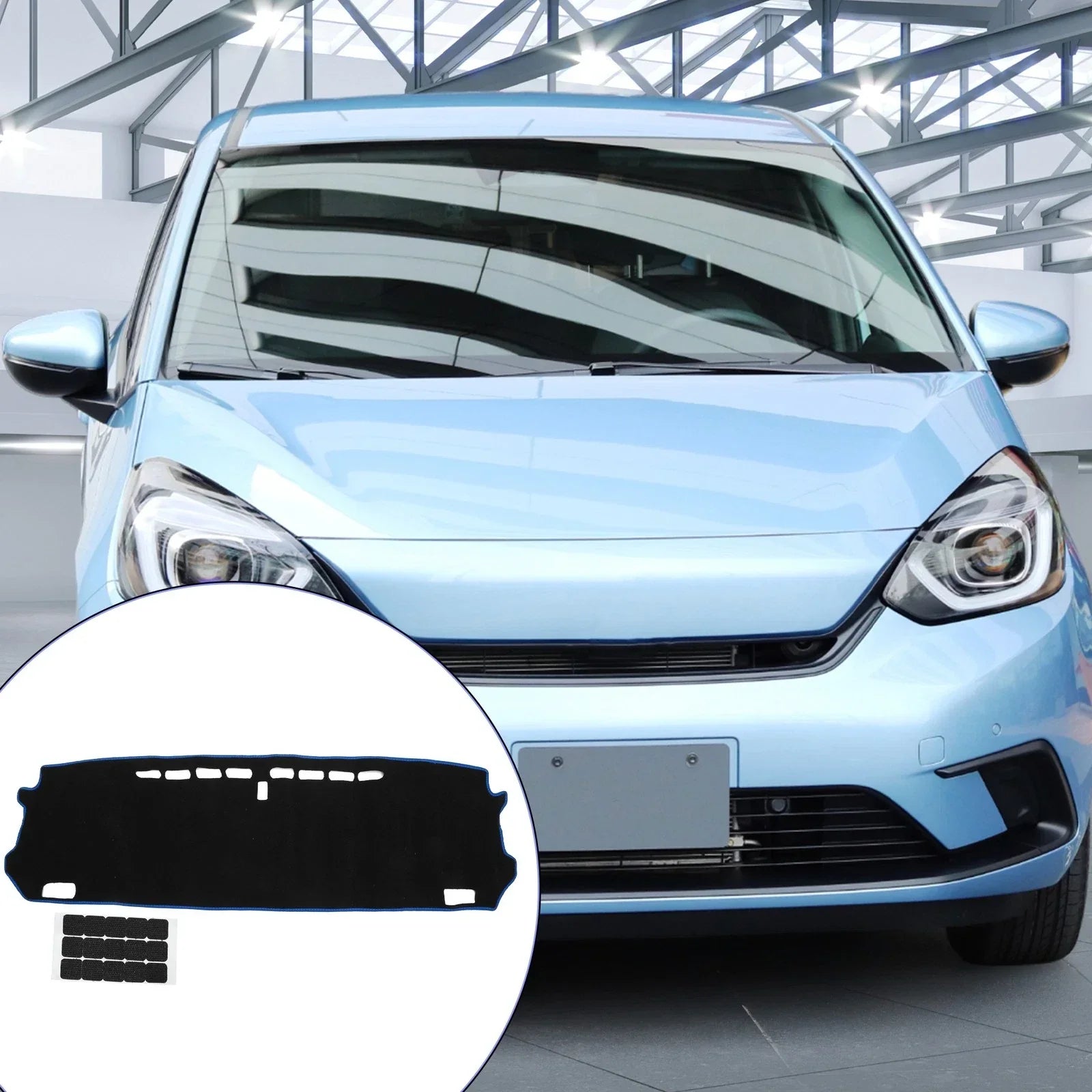 Dashboard Cover Mat for Honda Fit Shuttle GK8 (2015-2022) Black Blue Set