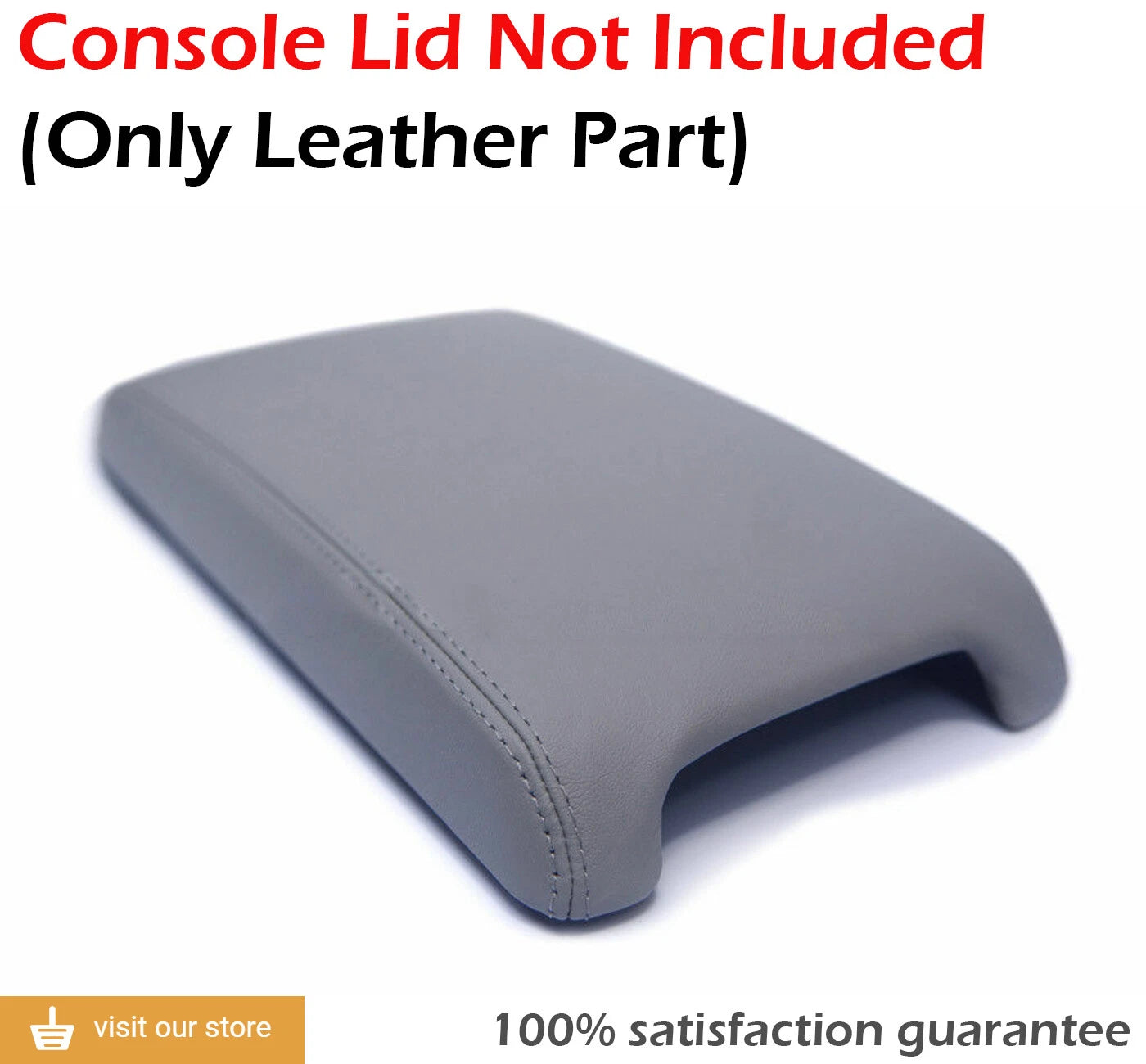 Center Console Armrest Cover for Toyota Camry (2012–2017) Gray Leather