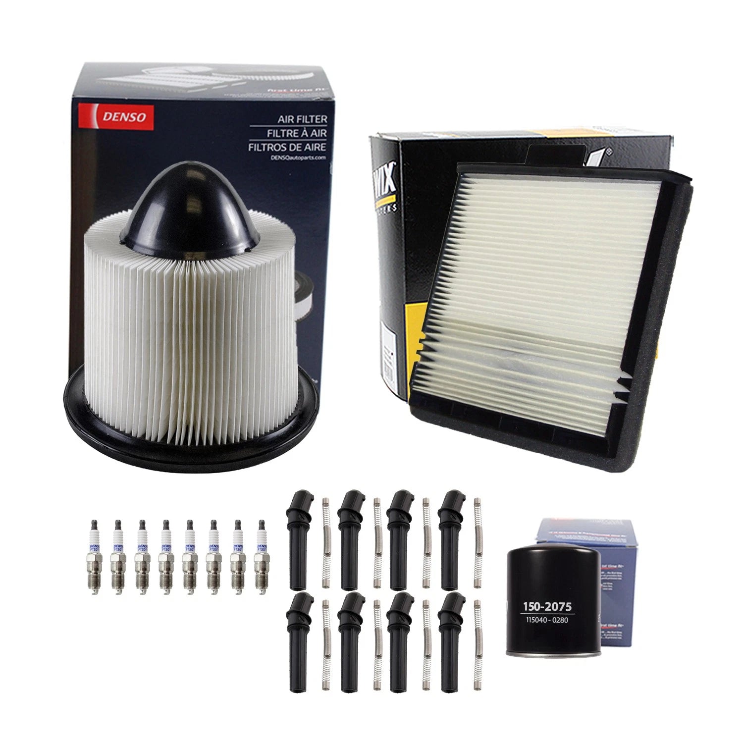 Tune Up Kit with 8 Spark Plugs & 8 Boots for Ford F-150 F-250 F-350 (2004–2008)