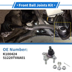2X Front Lower Ball Joints for Honda Accord (2018–2024) No.K100424/51220TVAA01