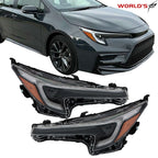 Set of 2 LED Headlights for Toyota Corolla SE XLE XSE Hybrid (2023–2024)