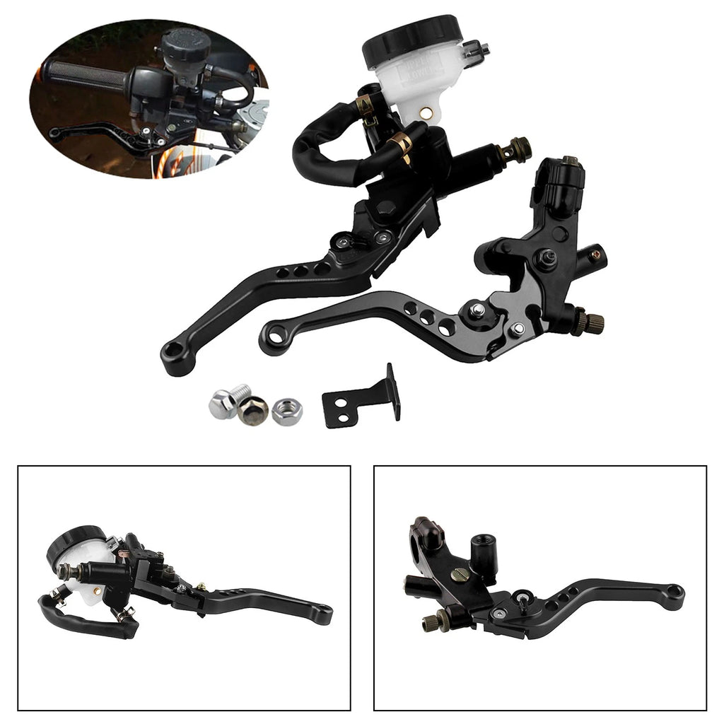 Front Brake Clutch Master Cylinder Reservoir Levers for Universal 7/8" 22mm