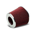 3" Short Ram Cold Air Intake with Red Rubber Filter & Clamp for