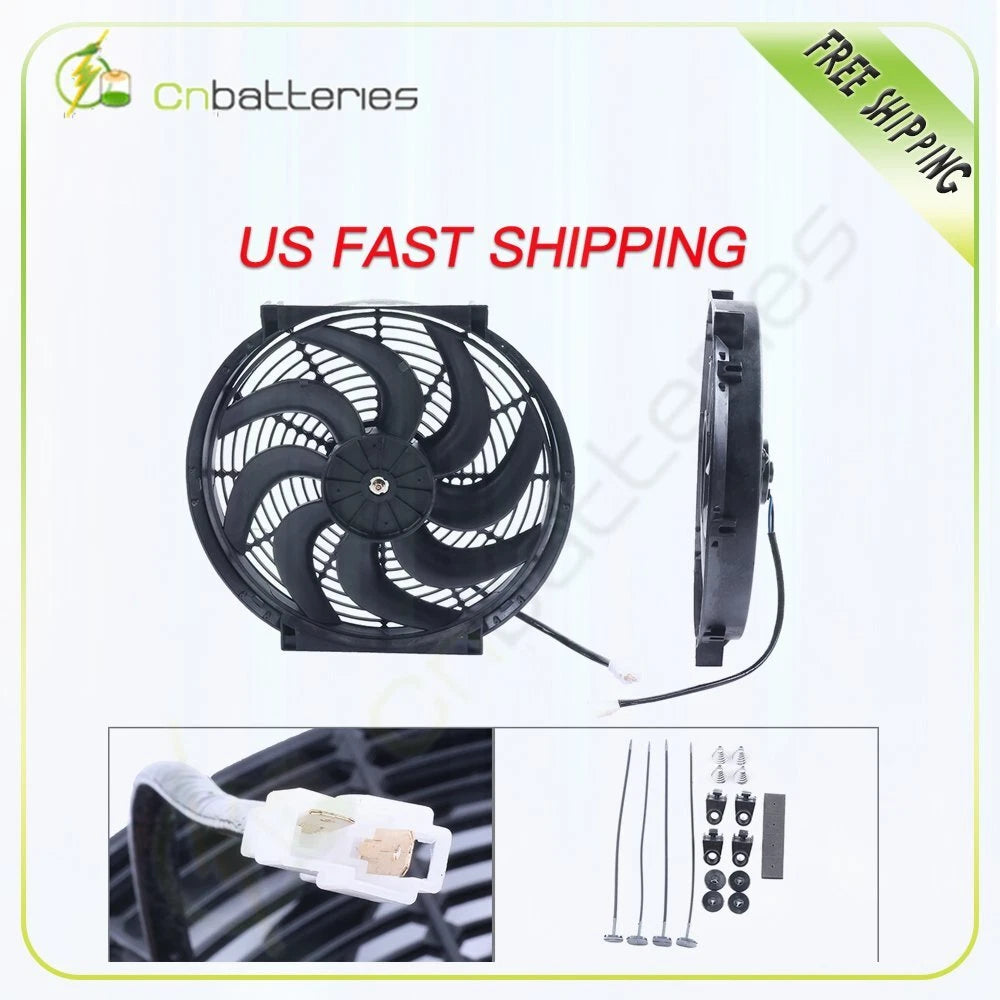 2X 14" Radiator Condenser Cooling Fan for Buick Ford Pontiac Jeep (Universal)