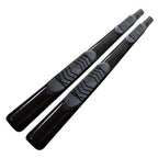 Black 5in Oval Straight w/2 Pads Step Nerf Bar for 2010-2019 Ram HD Ext Crew Cab