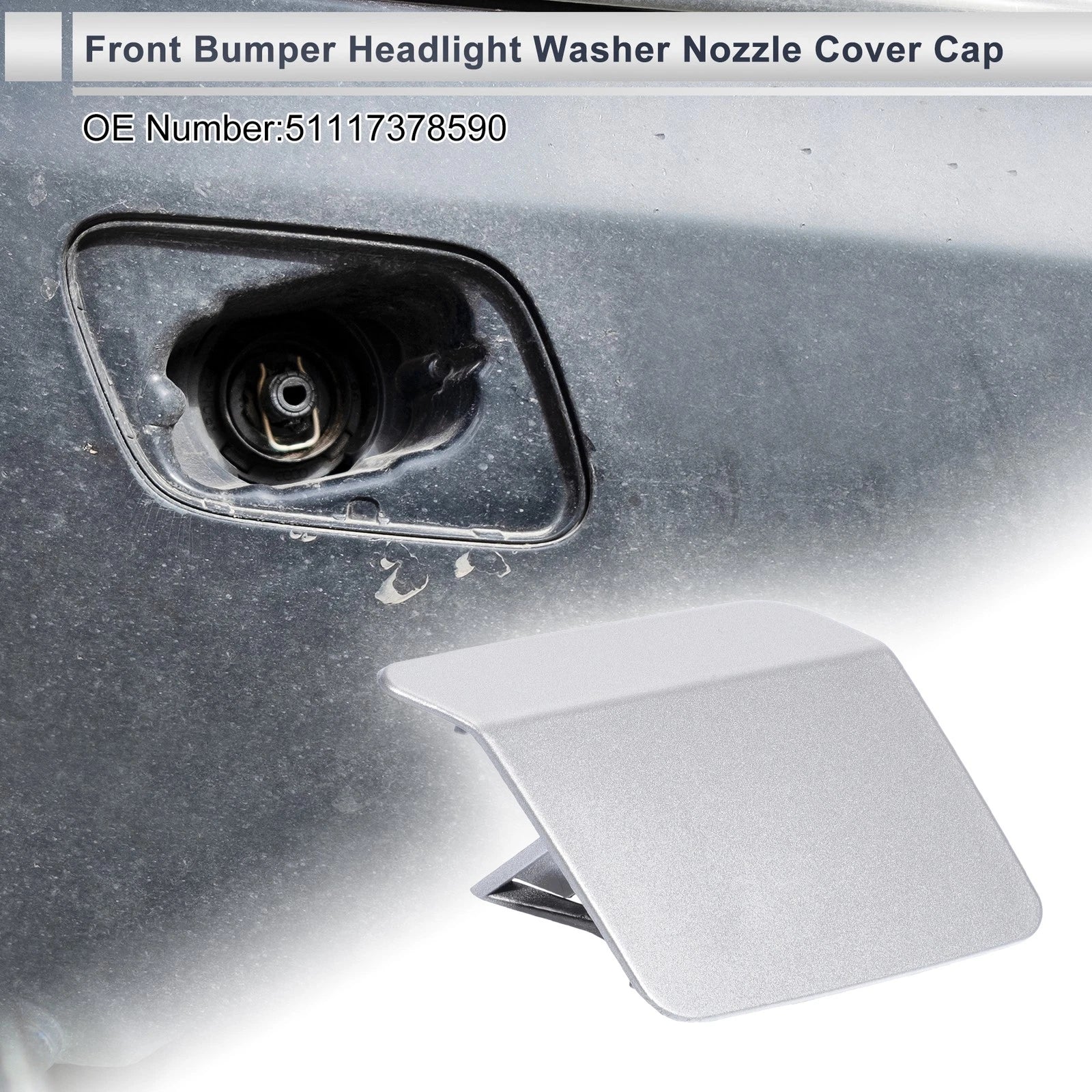 Front Right Side Bumper Headlight Washer Nozzle Cover Cap for BMW X5