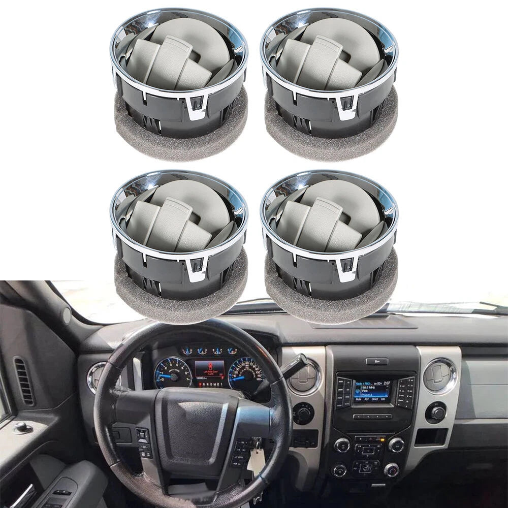 4X Air Vent Louvre for Ford F150 (2009–2014) Chrome