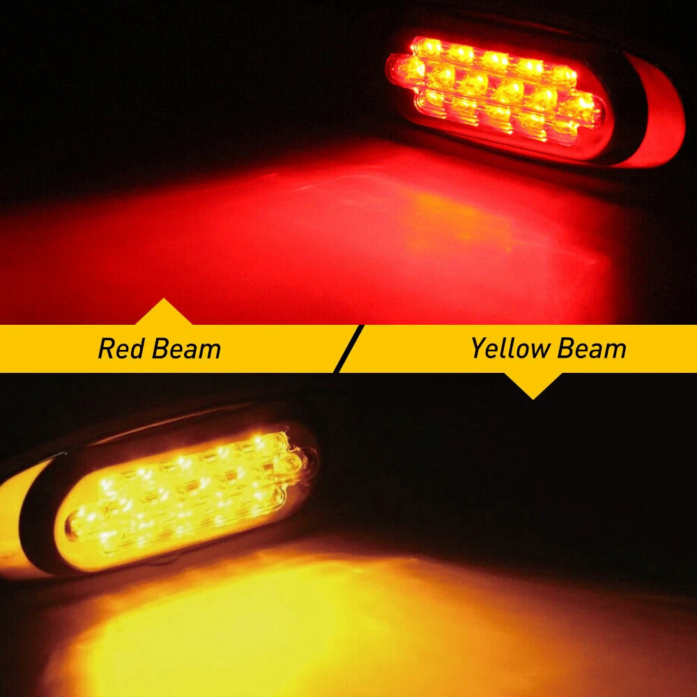 Amber Red LED Side Marker Lights for RV Truck Trailer (Waterproof)