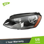 Headlight Replacement for Volkswagen Golf (2015–2017) LH Clear Lens Halogen