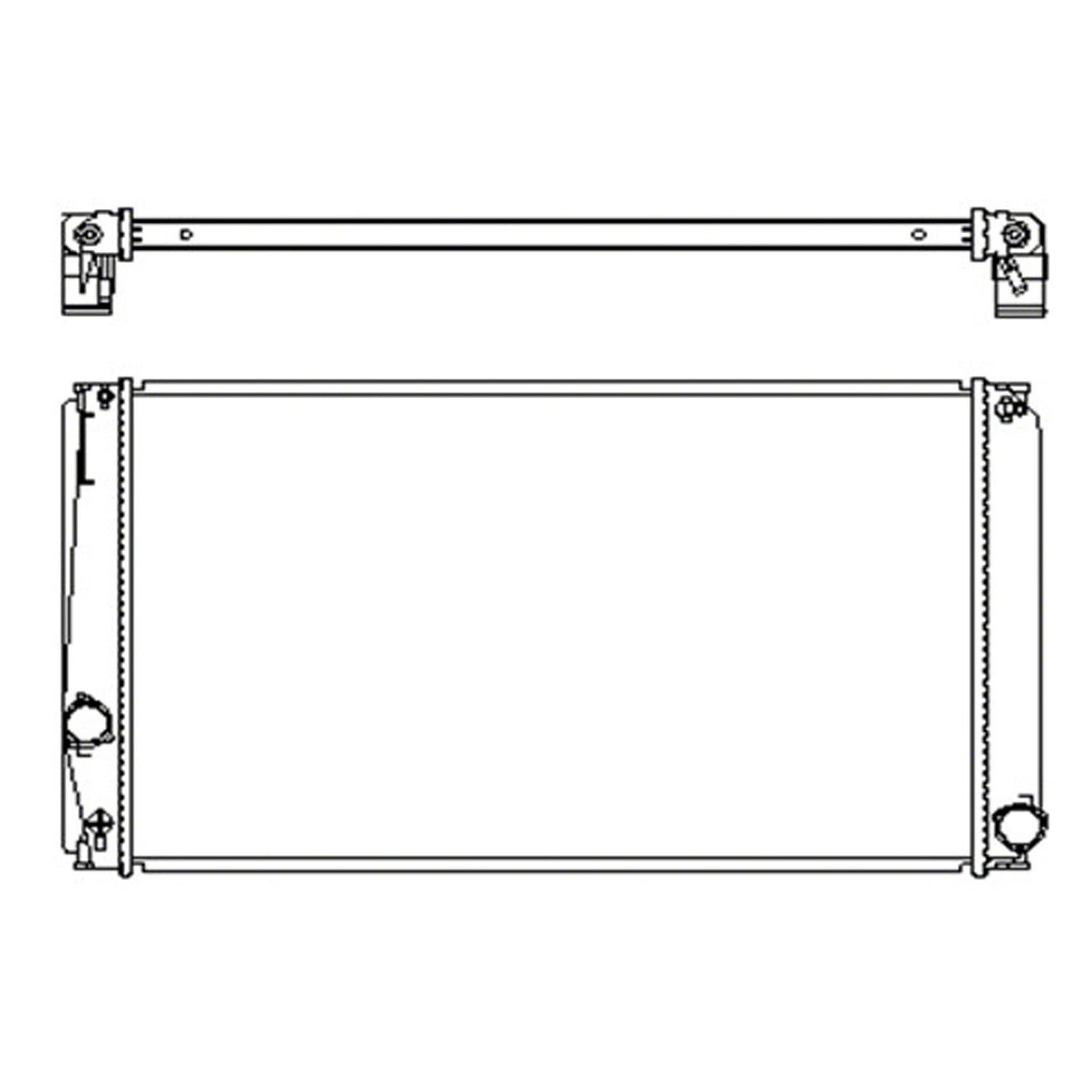 Replacement Plastic Aluminum Radiator for Toyota Hilux (2005–2015)