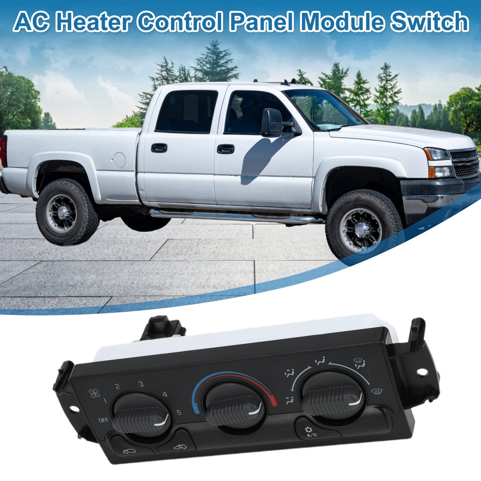 HVAC A/C Heater Climate Control Panel for Chevrolet Silverado 1500 2500 (1999–2001)