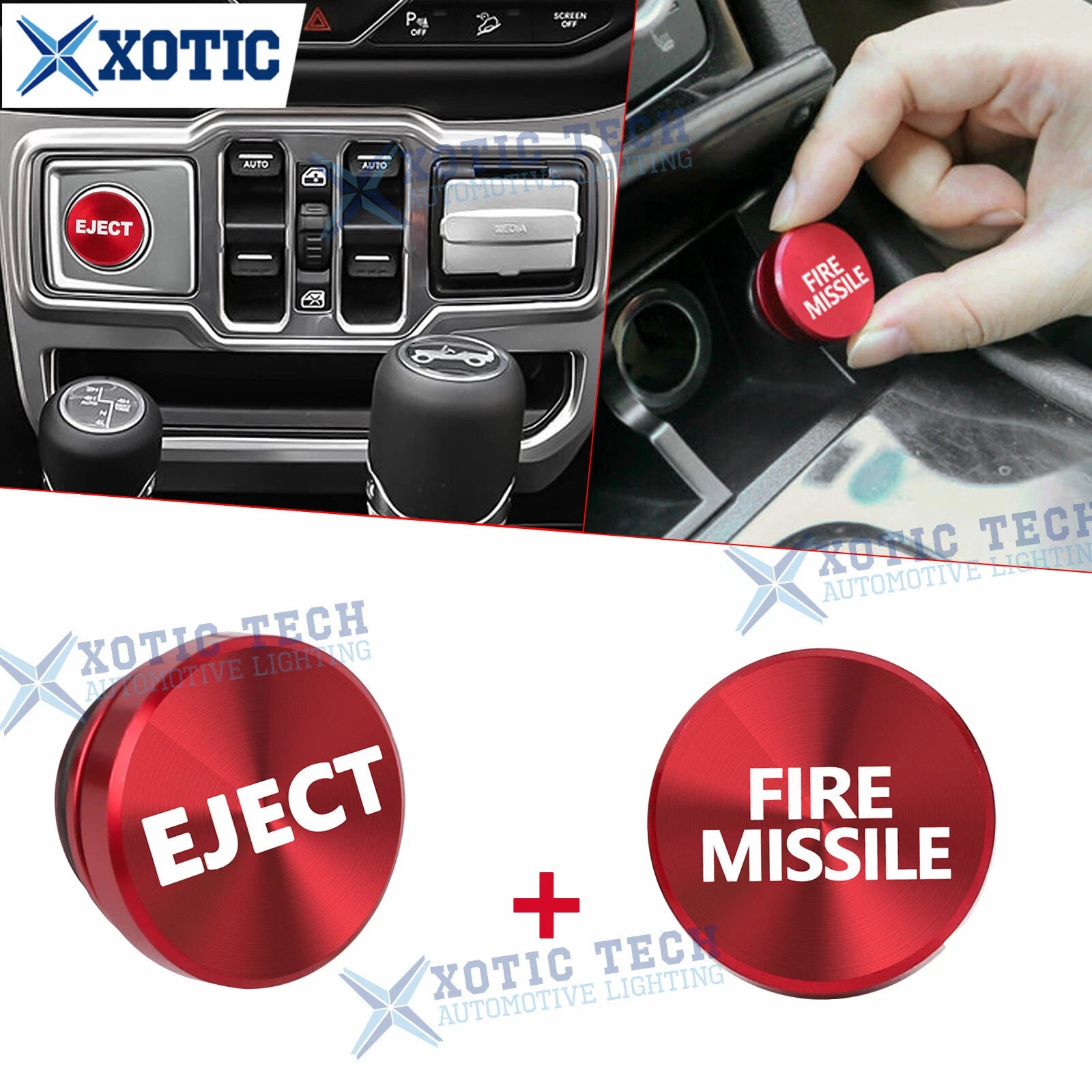 Fire Missile Eject Button 2-Pack for Car (12-Volt) for Cigarette Lighter (YYYY–YYYY)