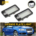 LED License Plate Light for Audi A3 S4 A4 B6 B7 A6 4F 8E 4H A8 Q7 (2004–2013)