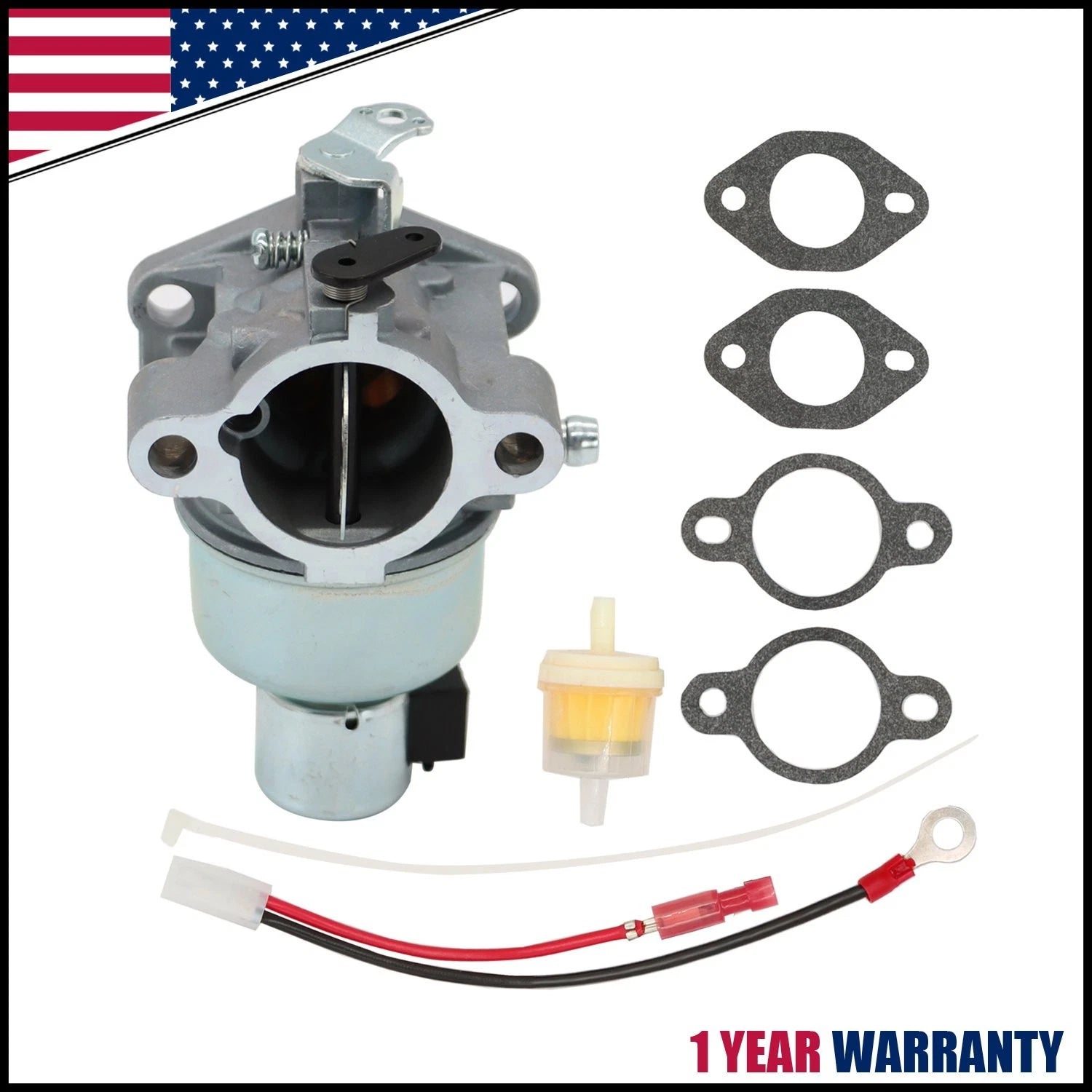 Carburetor Kit 12853118S for Craftsman LT1000 (Kohler 17HP OHV)