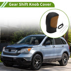 1 Pc Gear Shift Knob Cover for Honda CR-V (2023–2024) Black Brown Faux Leather