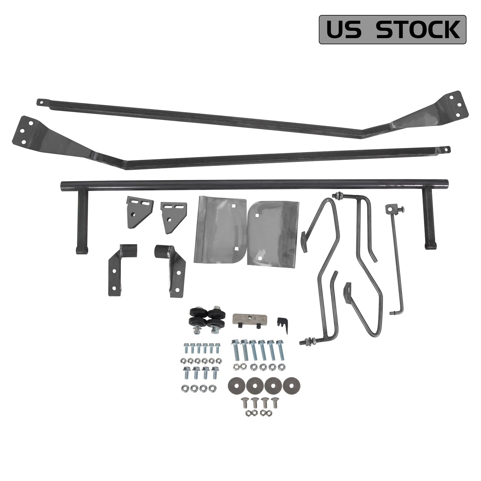 Hood Flip Tilt Combo Kit for Ford F100 (1953–1956) - Stainless Steel Rubber