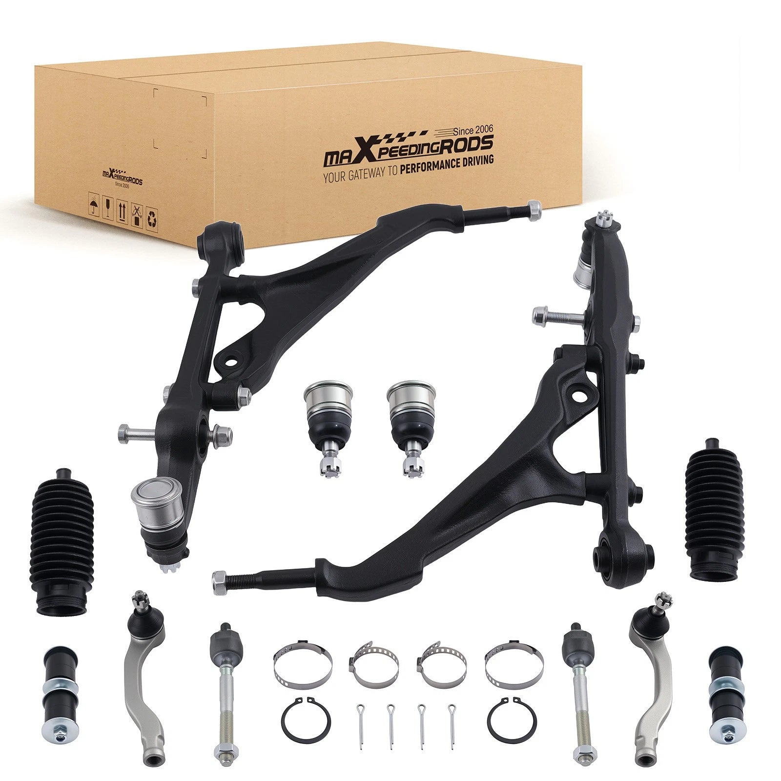 Set of 12 Front Suspension Lower Control Arms for Honda Civic del Sol (1993–1997)