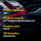 20Pcs Fender Flare Retainer Clips for Jeep Wrangler JL (2018–2020)