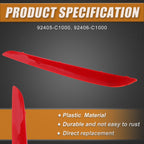 1 Pair Rear Bumper Reflector Light Cover for Hyundai Sonata (2011–2014) 92405-C1000 Red
