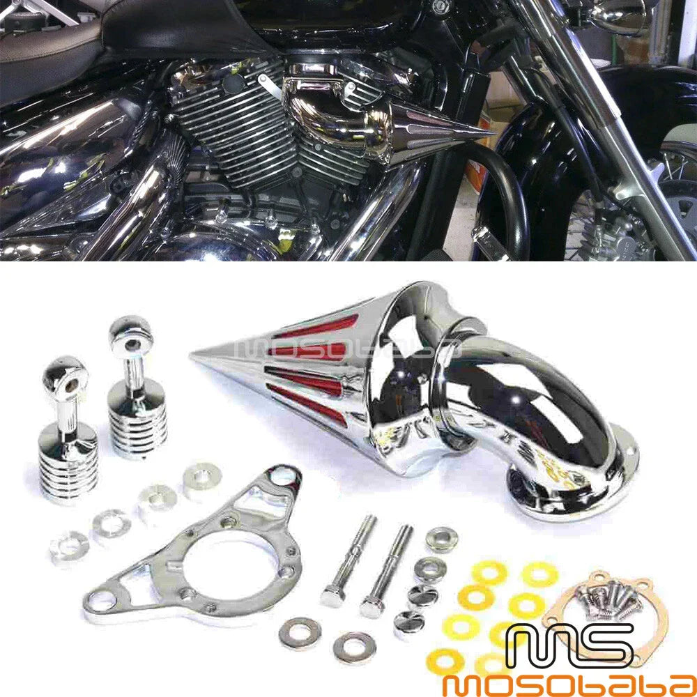 Chrome Cone Spike Air Filter Cleaner for Harley Softail FLSTF FXSTB FLSTSB