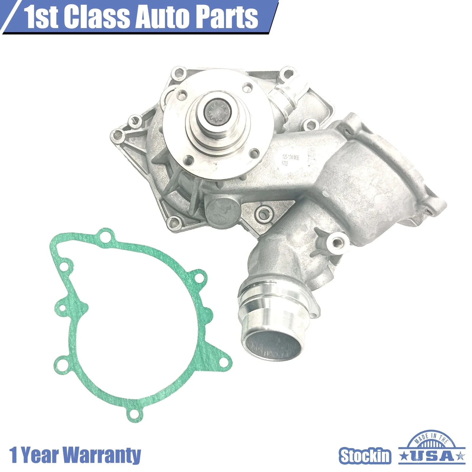 Engine Water Pump with Gasket for BMW 540i 740i 740iL (1999–2003)