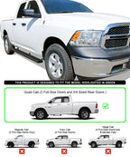 5-Inch Matte Black Running Boards for Dodge Ram 1500 Quad Cab (2009-2018)