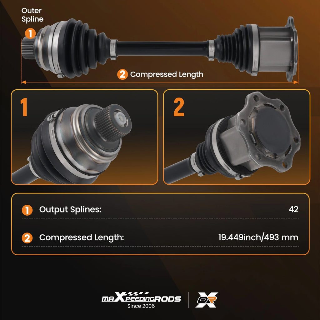 CV Axle Assembly for Audi Q5 A6 A7 A8 S6 S7 S8 (2009–2015)