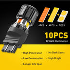 2X 3157 Error-Free Switchback LED Bulbs for Cars