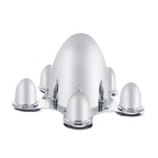 Metal Hub Caps Set of 4 Chrome 5 Lug 5 1/2 Inch for Vintage Spider Wheels (Universal)