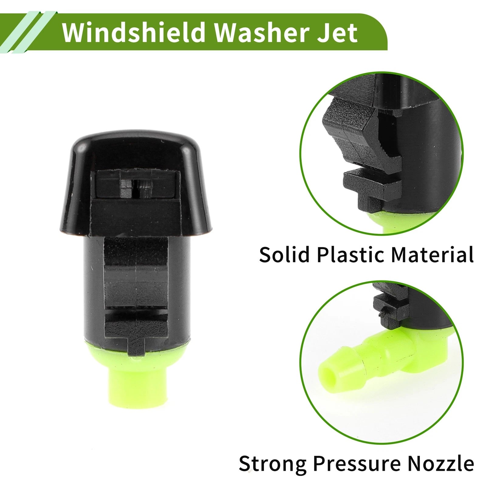 Set of 1 Windshield Washer Nozzle w/ Hose Connector for Dodge  No.68269108AA
