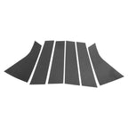 6 Pcs Pillar Window Trim for Chevy Blazer (2019–2022) Carbon Fiber Black