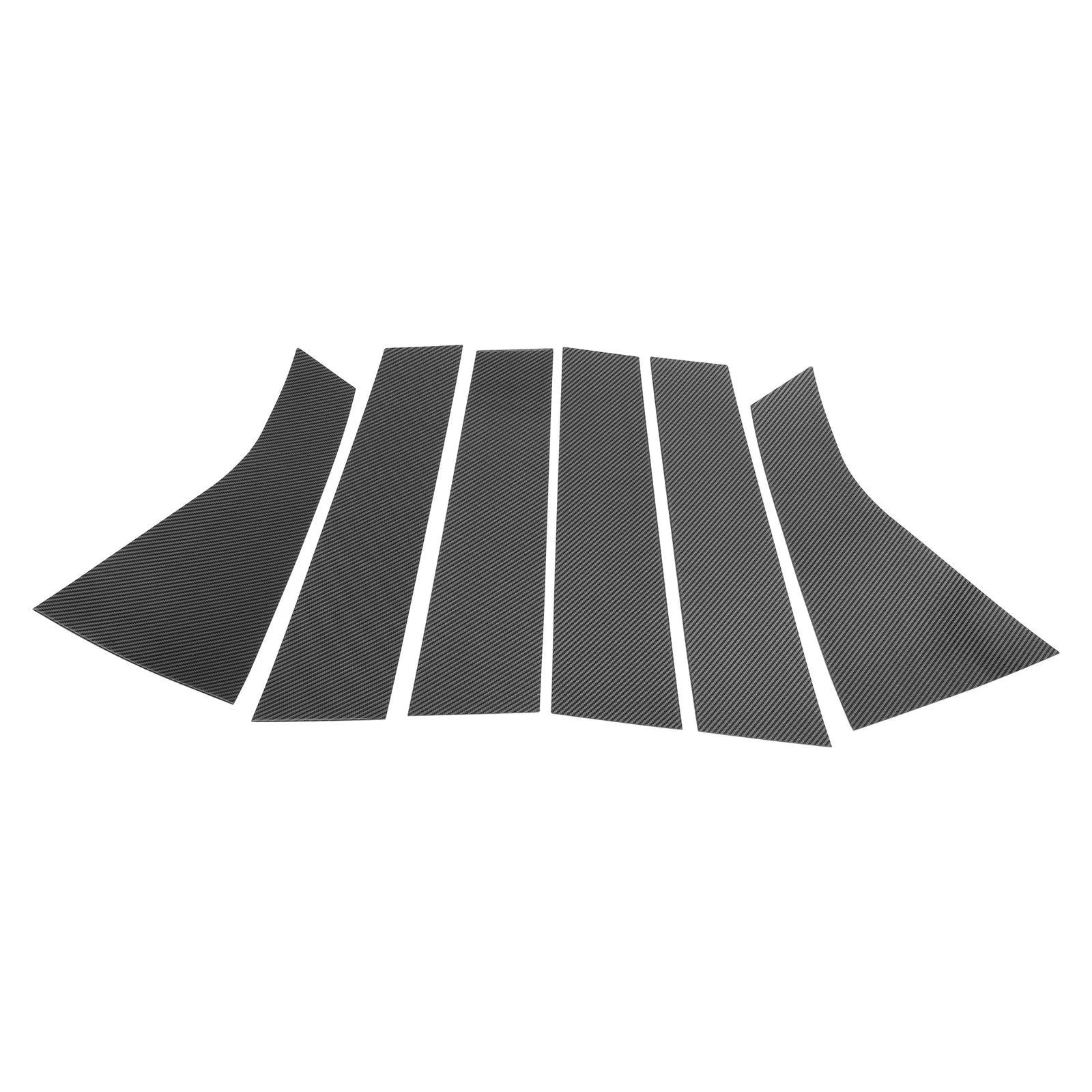 6 Pcs Pillar Window Trim for Chevy Blazer (2019–2022) Carbon Fiber Black